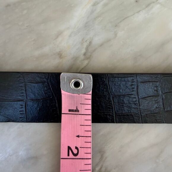 Walter Hagen reversible golf belt black crocodile print leather size XL NWT - Picture 2 of 5